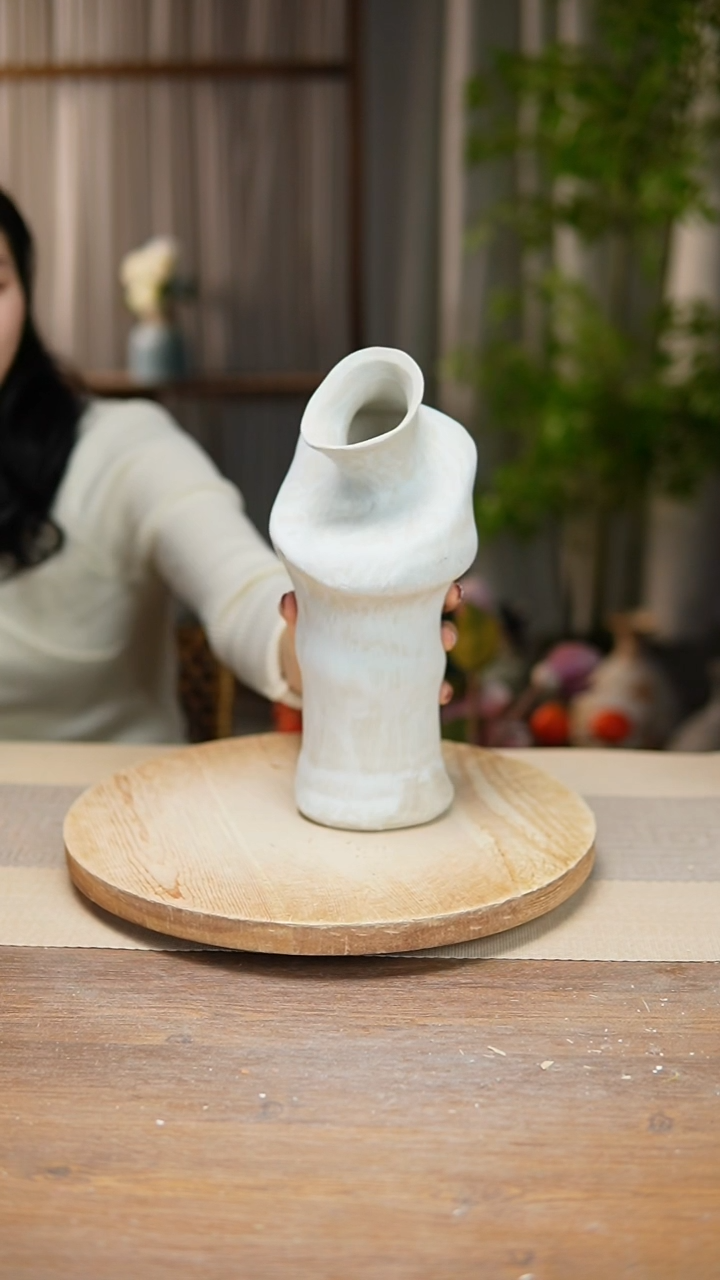 【闪购商品】陶瓷 花器陶瓷花瓶手捏瓶001瑕疵 