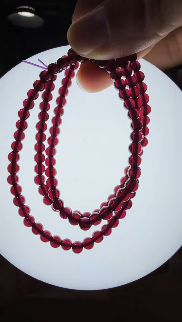 未镶嵌手链石榴石优0299 约3mm