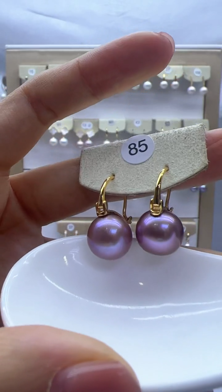 【闪购商品】淡水珍珠耳饰银S925镶嵌85