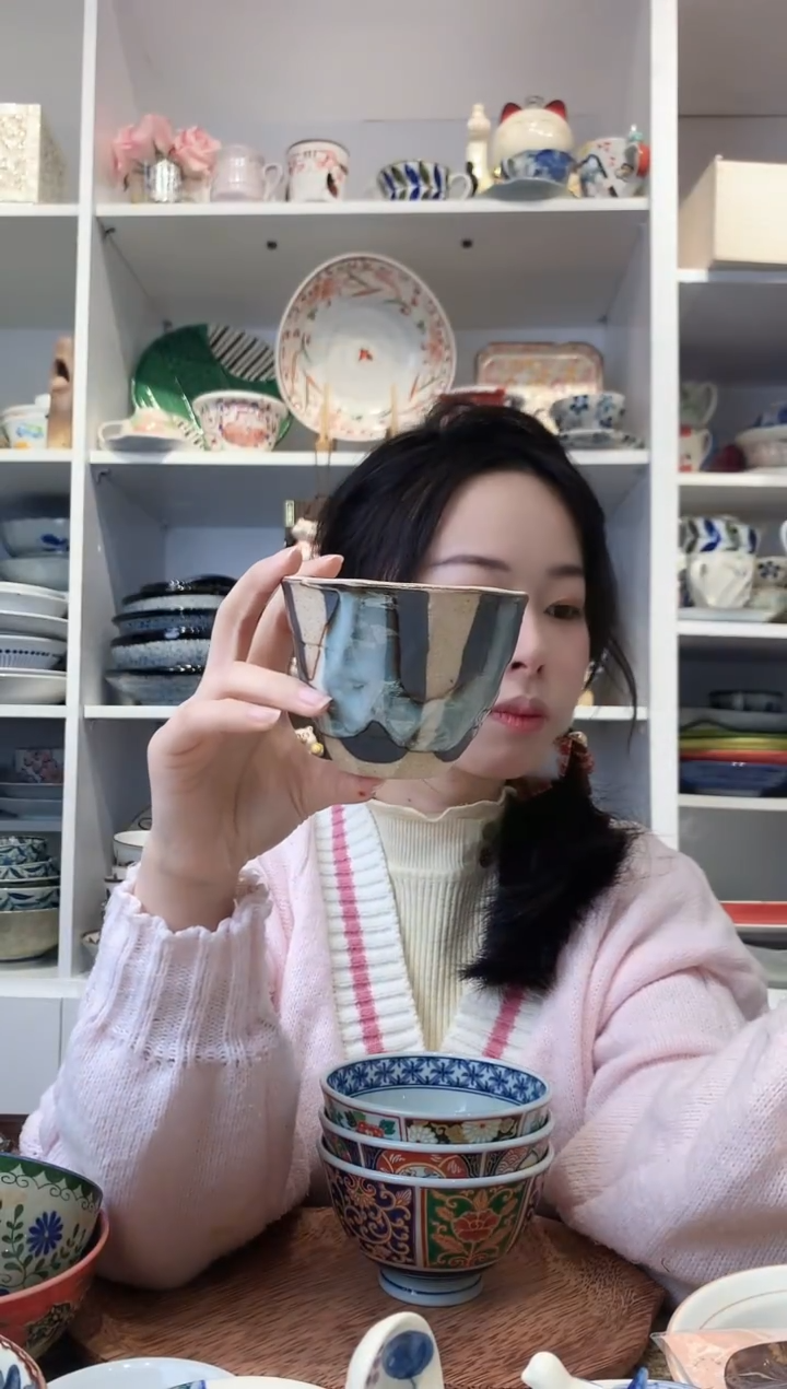 陶瓷【微瑕】粗陶流云手握杯