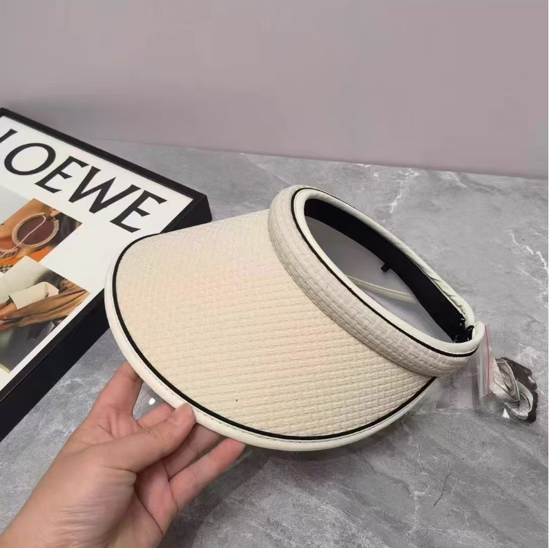 大帽檐夏季防紫外线空顶防晒帽女太阳帽子遮阳草帽遮脸可折叠草编