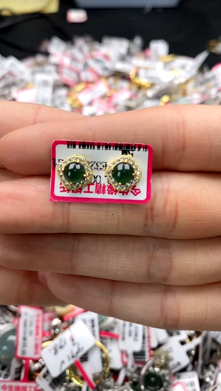 【闪购商品】翡翠戒指银S925镶嵌66666666     8