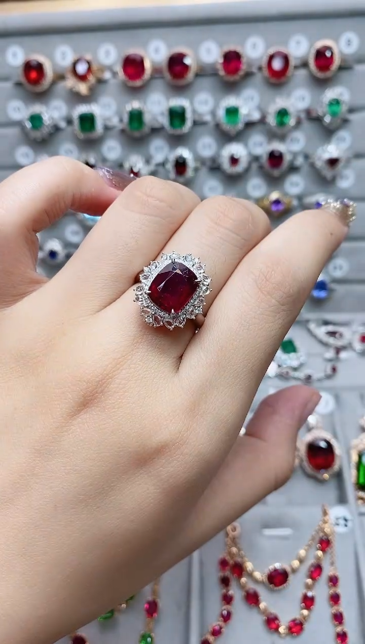 【闪购商品】碧玺18K金戒指18K金镶嵌·