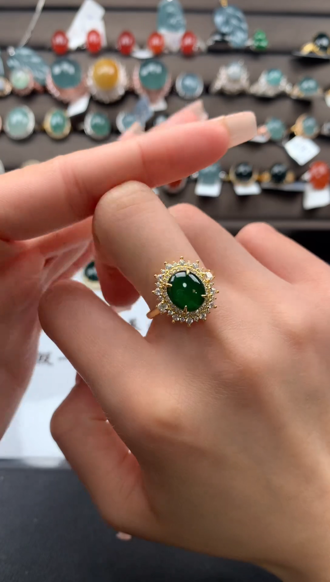 【闪购商品】翡翠戒指银S925镶嵌3213213