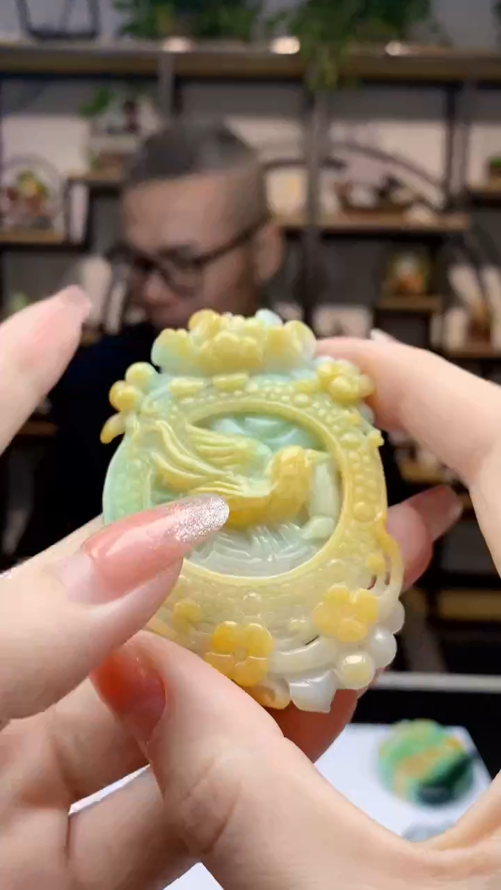 【闪购商品】定制翡翠未镶嵌1063ry-毛货挂件25