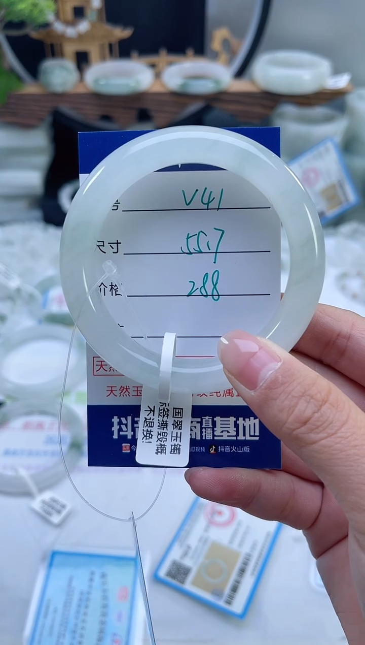 未镶嵌手镯石英质玉（天山翠）41