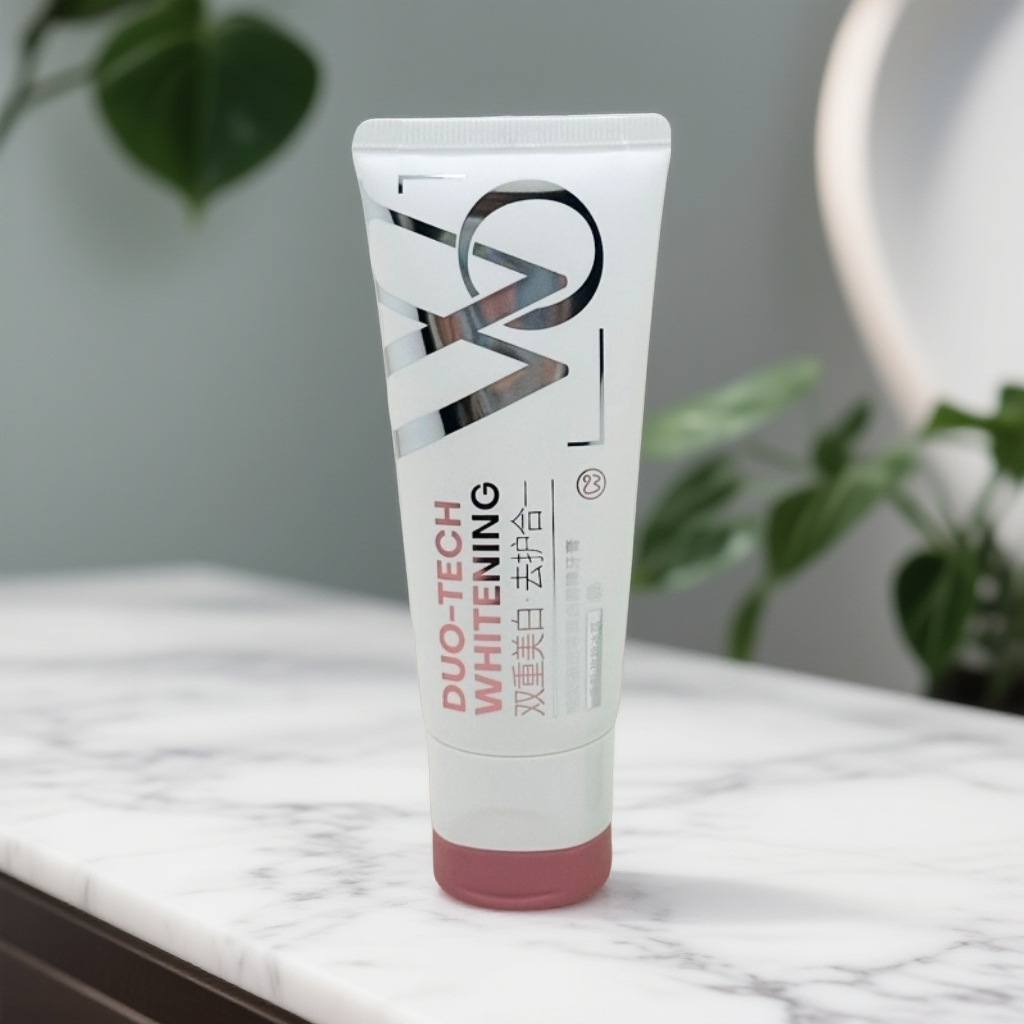 【2支】WO玻尿酸双萃美白屏障牙膏玫粉冰荔【效期至2026年11月】