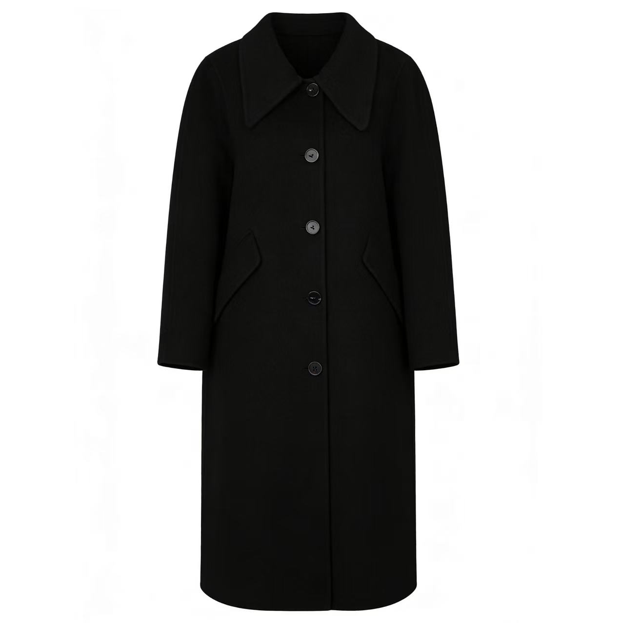 双面手工羊毛大衣气质中长款百搭时尚秋冬款舒适洋气小个子