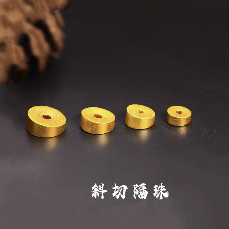 精工斜切大肠金色隔珠隔片小配件diy手链手串编织串珠配饰