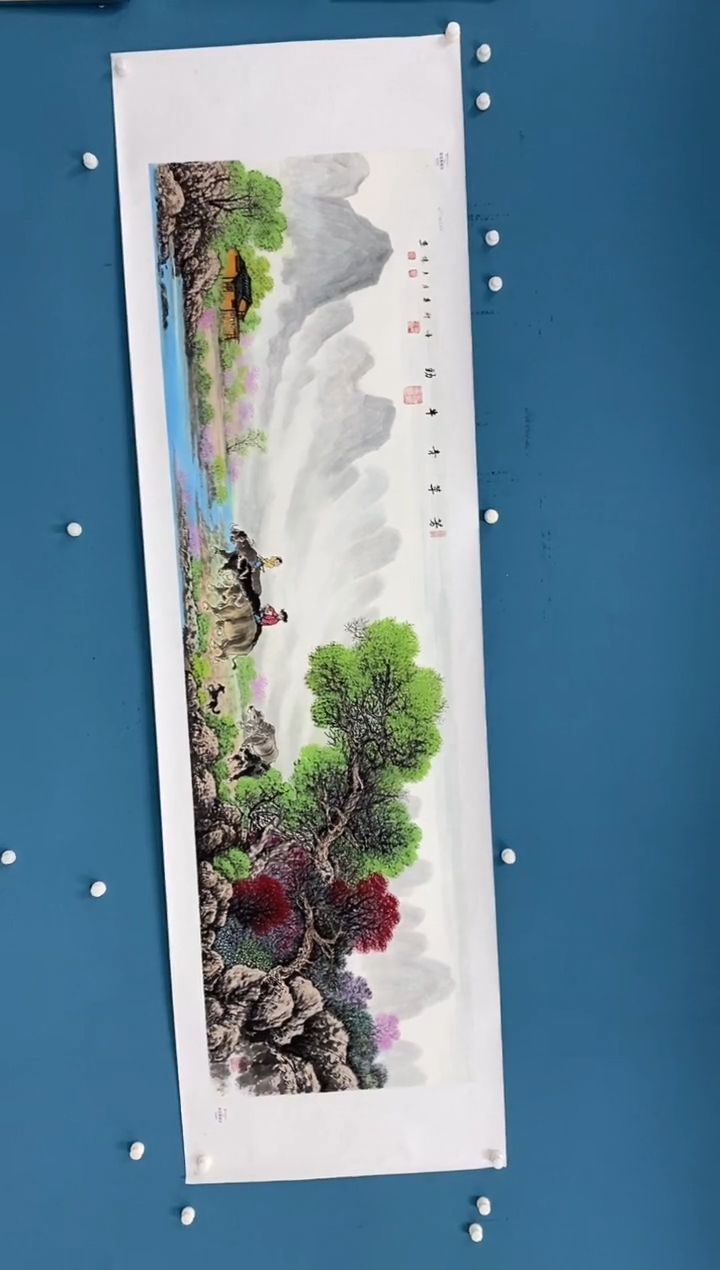 【闪购商品】国画2.15-王夫怀-八尺对开山水45