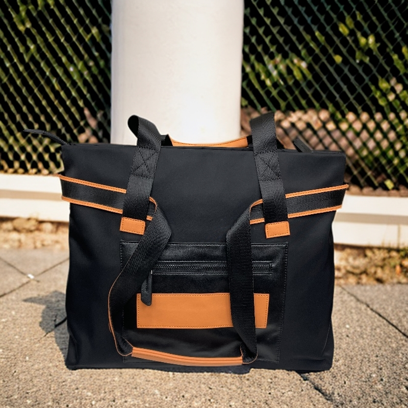 品质拉链拼色百搭运动休闲手提包