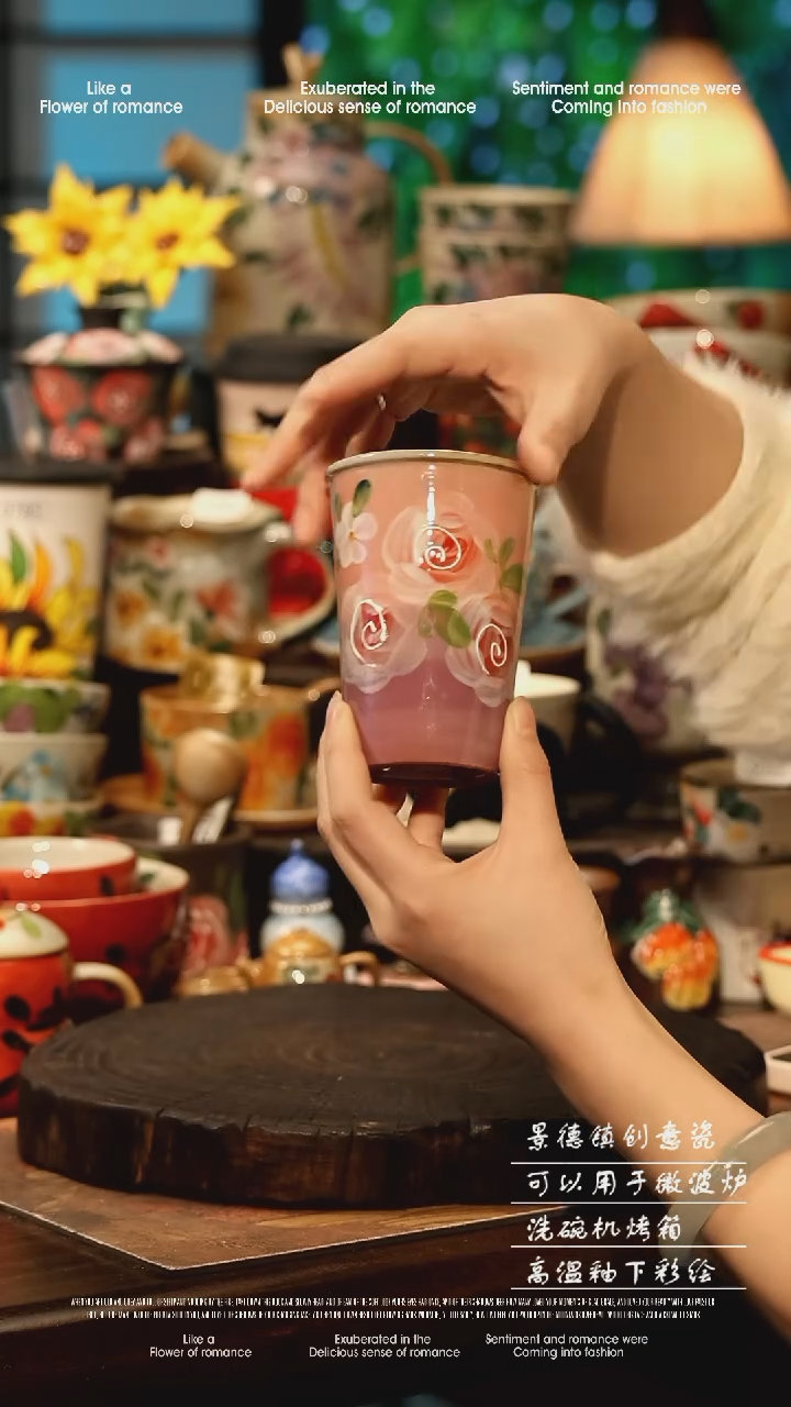 陶瓷景德镇高温釉下彩手工手绘款式@A0880@