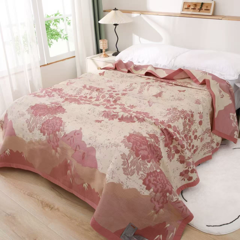 纱布盖毯天丝四季毯--山海云间230*250