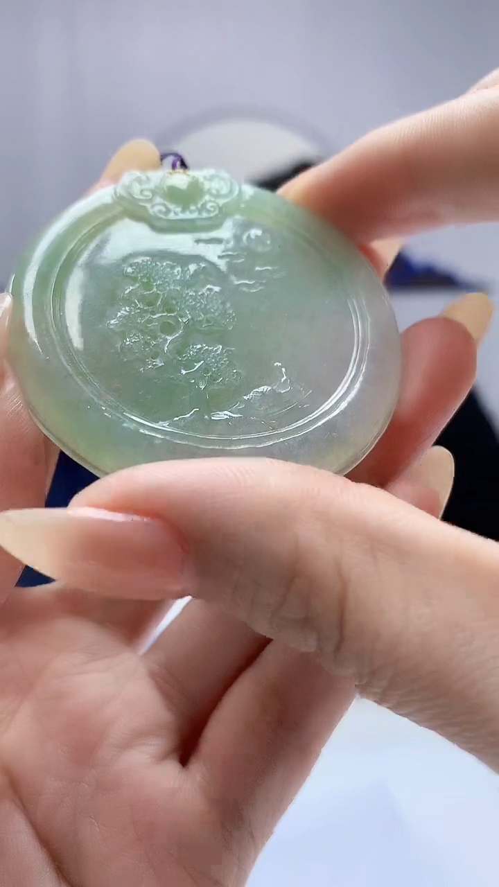 【闪购商品】定制翡翠未镶嵌5060DD-毛货挂件63