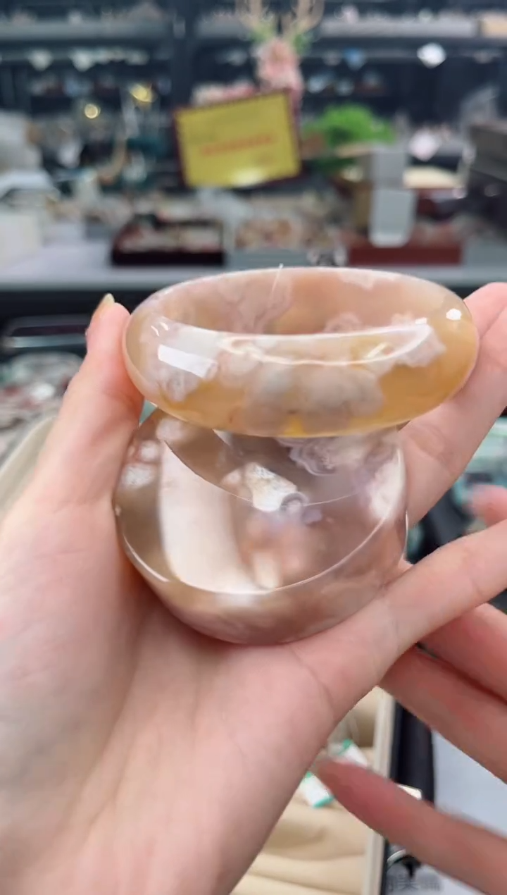 【闪购商品】石英质玉手镯未镶嵌58圈口（赠品镯心）3794851