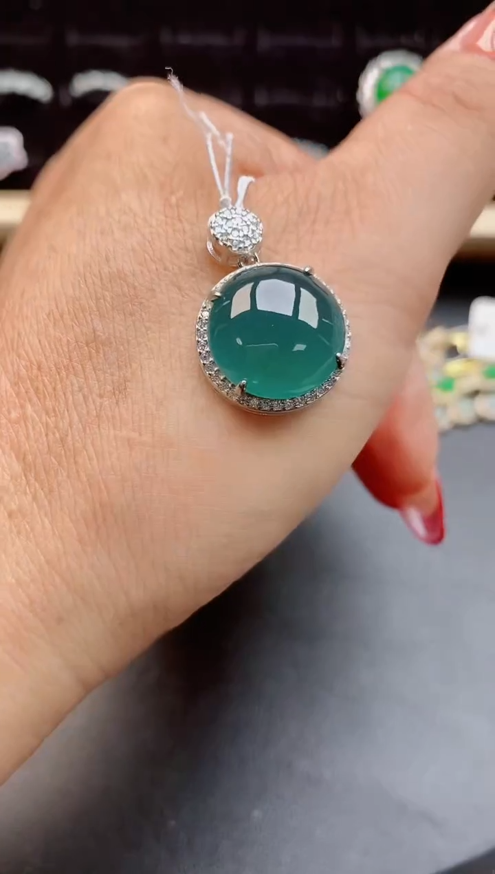 【闪购商品】翡翠颈饰银S925镶嵌121212