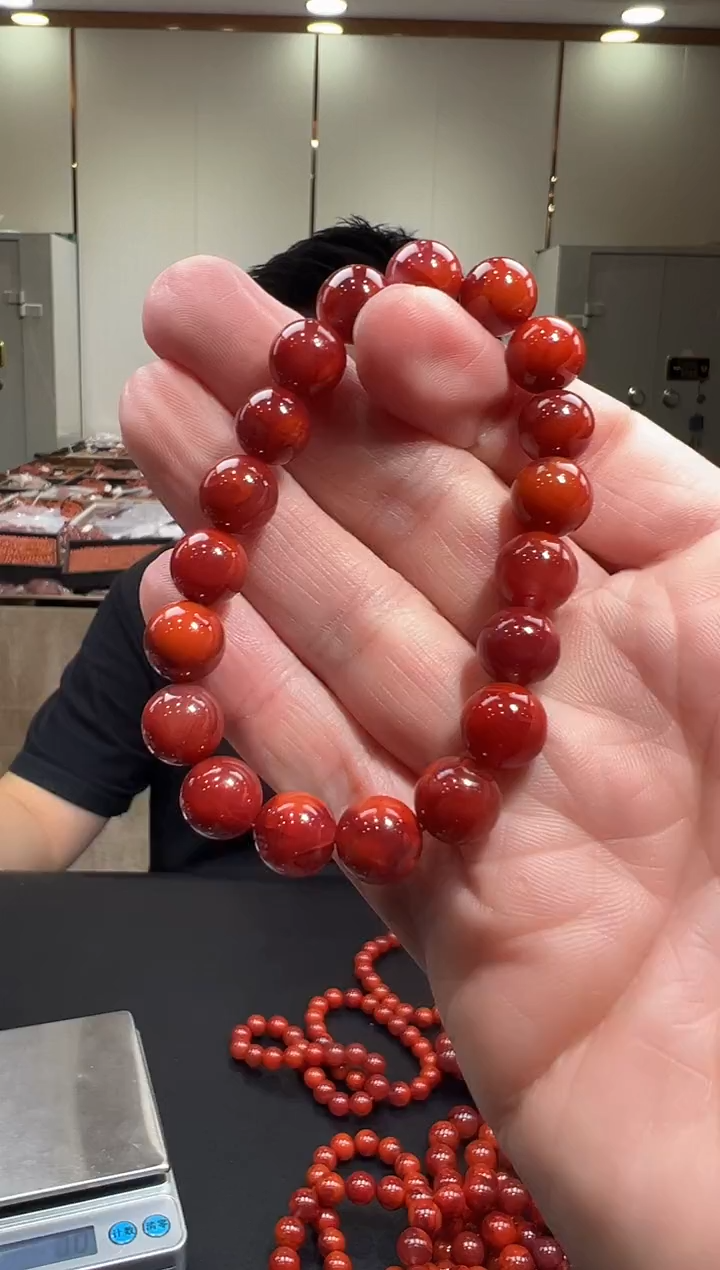【闪购商品】南红玛瑙手链未镶嵌收藏级9mm