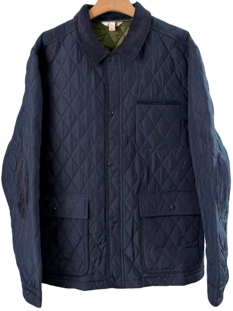 杂款男士时尚杂款菱格绗缝秋季翻领常规款棉服（直播间过款链接）