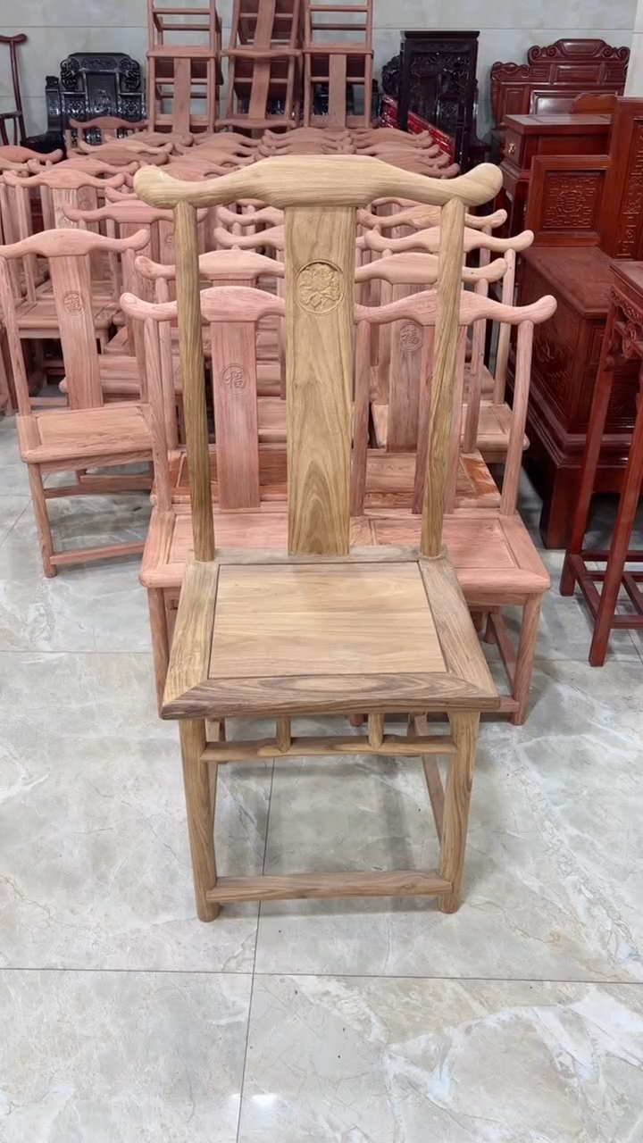 【闪购商品】花梨木类成套家具刺猬紫檀餐椅·一对成品