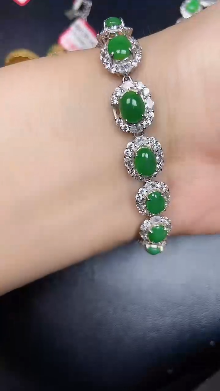 银S925镶嵌戒指翡翠1600