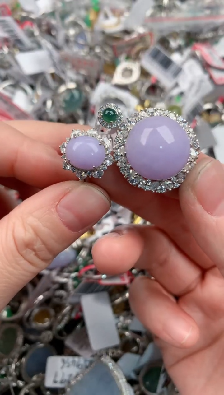 银S925镶嵌戒指翡翠999                 6