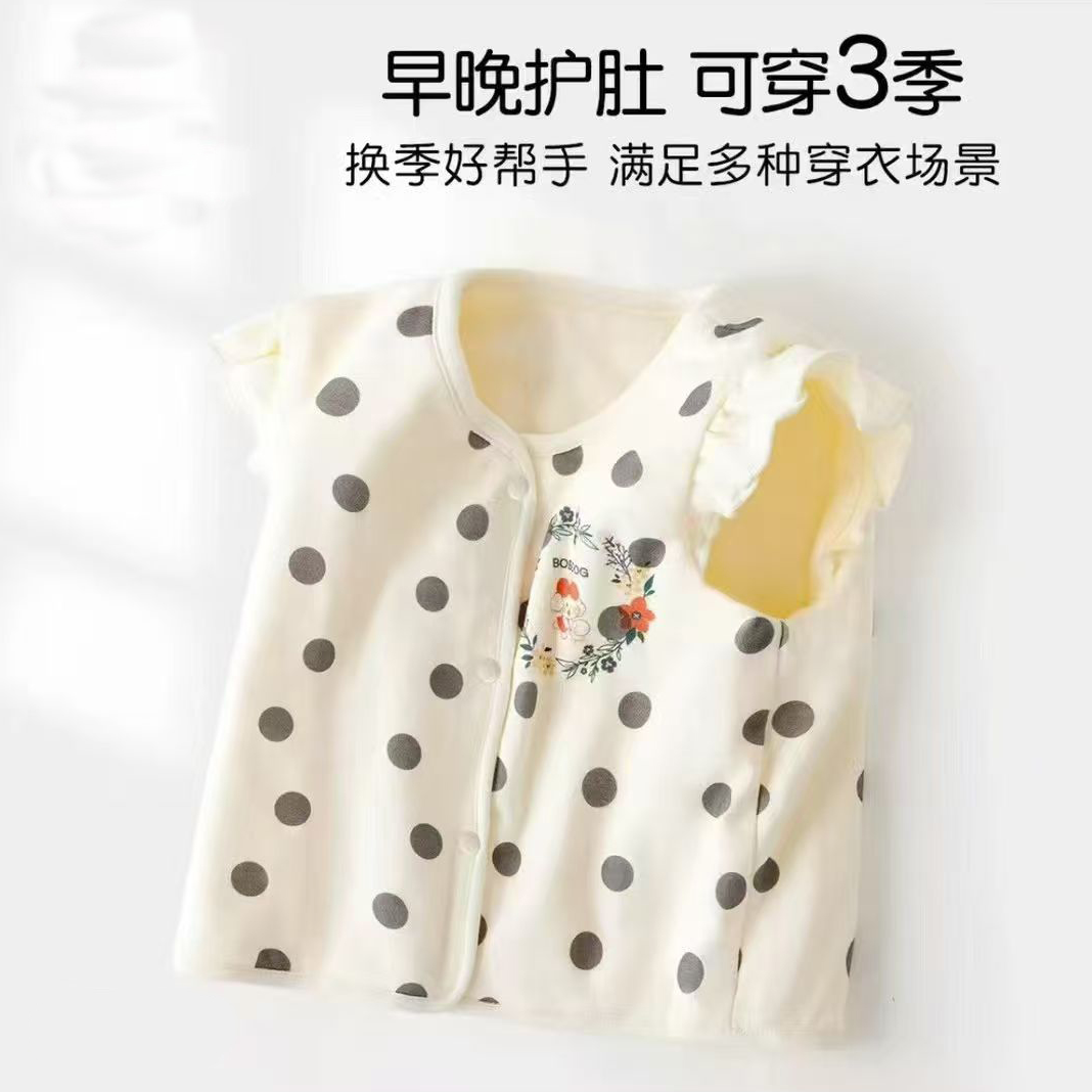 BBD棉马甲秋冬季森系极简风秋冬爬服宝宝冬装加厚连体衣保暖