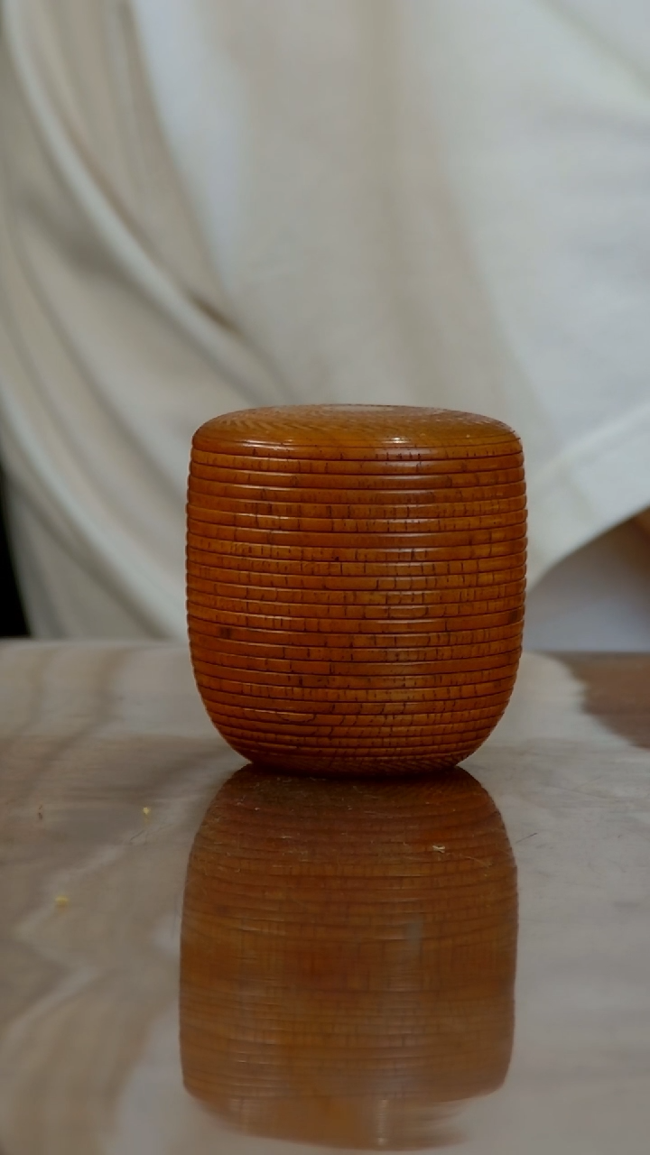 遠*日本原产木质茶叶罐