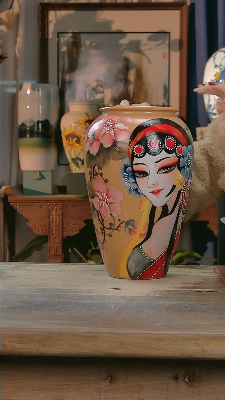 【闪购商品】瓷片景德镇纯手工釉下彩精品花瓶