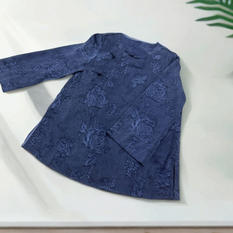 9092-1新中式斜襟提花上衣