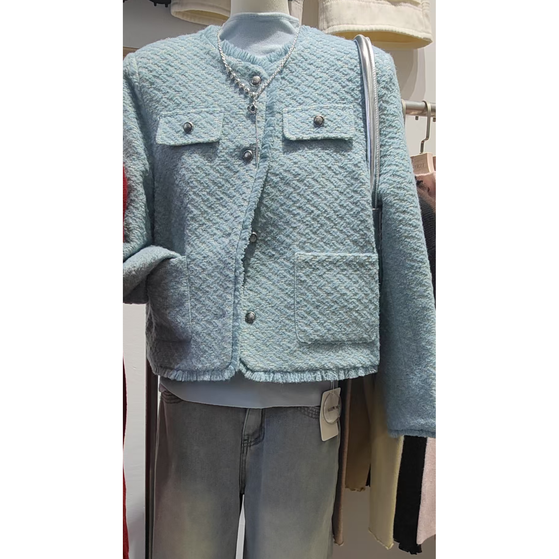 米米小香风外套-秋冬气质短款加厚