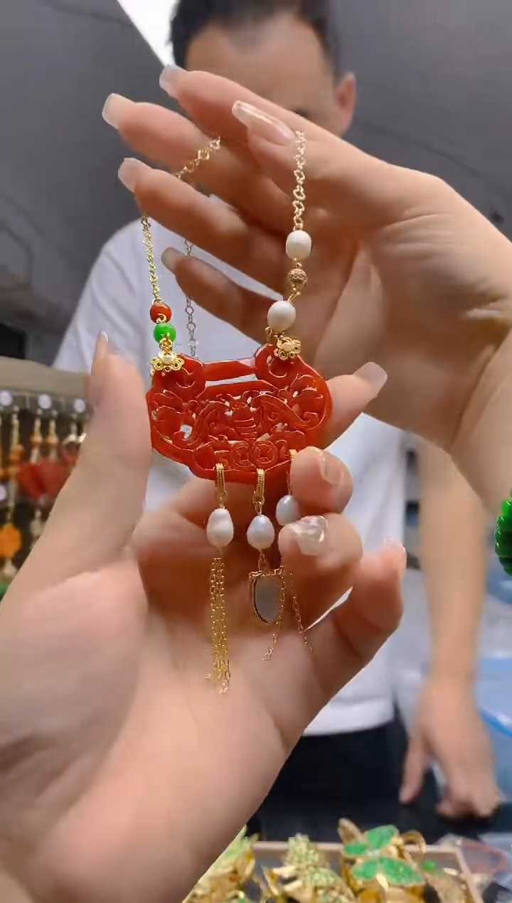 【闪购商品】翡翠耳饰合金330翡翠锁骨链