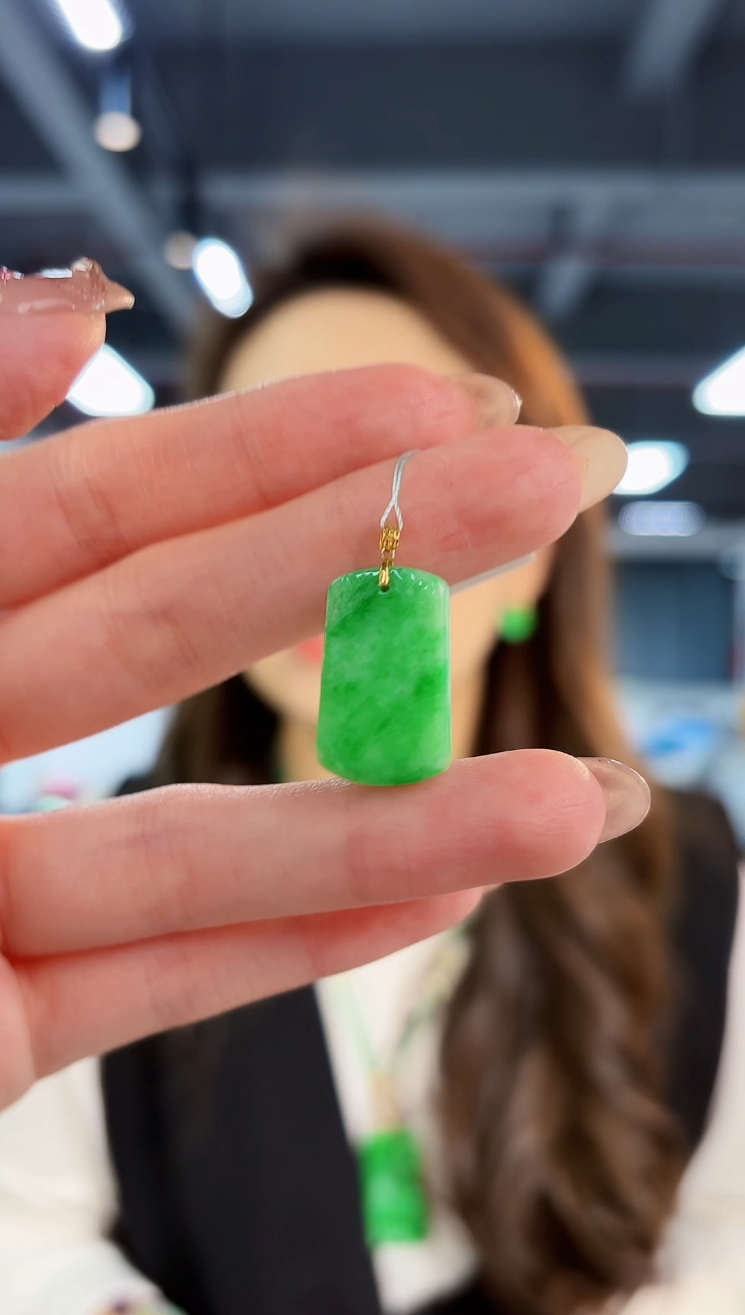 【闪购商品】翡翠颈饰18K金镶嵌缅料A货/支持复检/一件