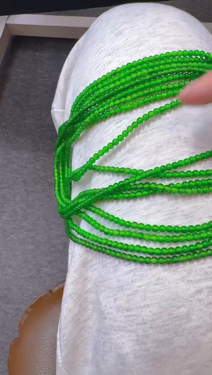 【闪购商品】翡翠颈饰银S925镶嵌天然A货翡翠+发其一