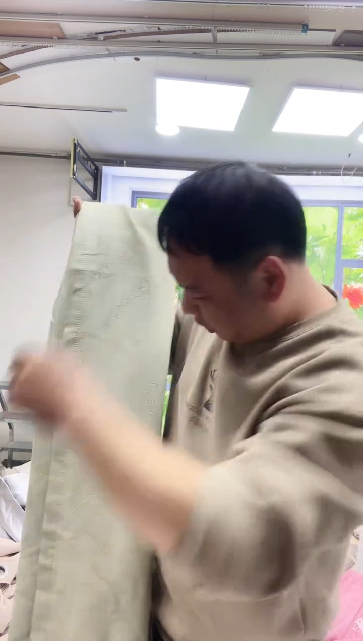 混纺棉麻繁华 3米打孔 号 孤品窗帘