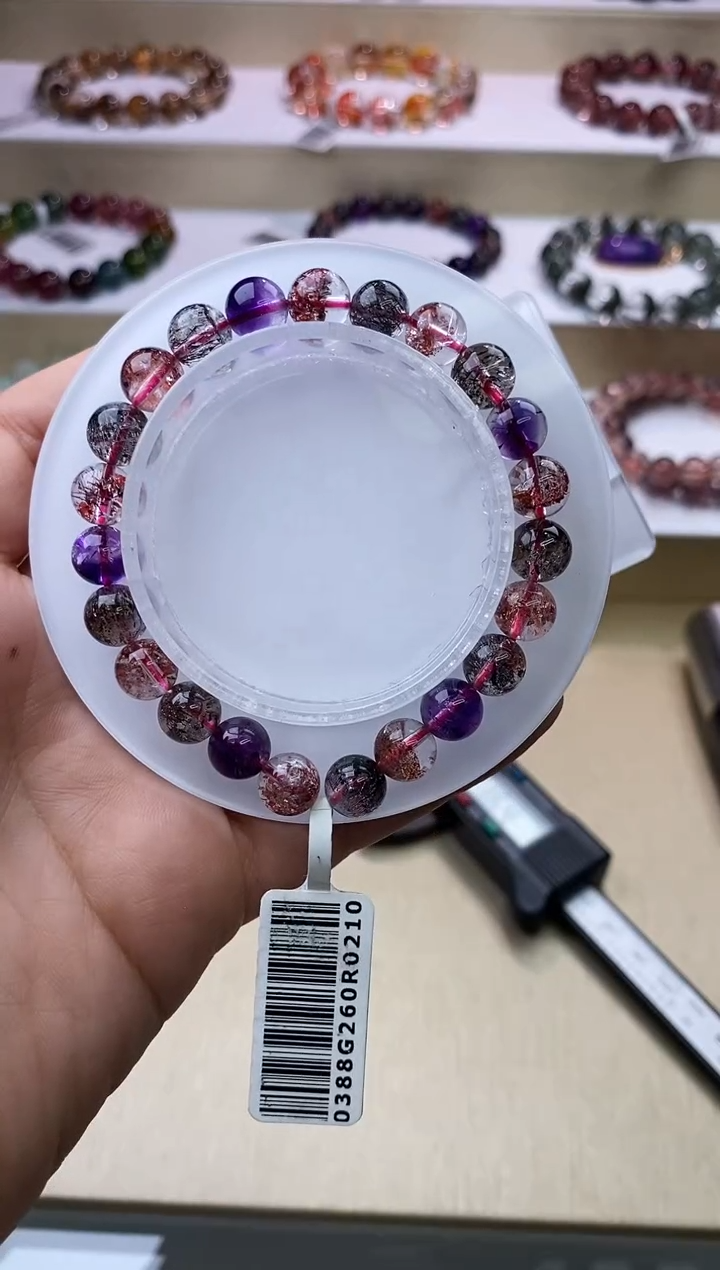 【闪购商品】水晶手链未镶嵌黑加仑超七单圈8m+