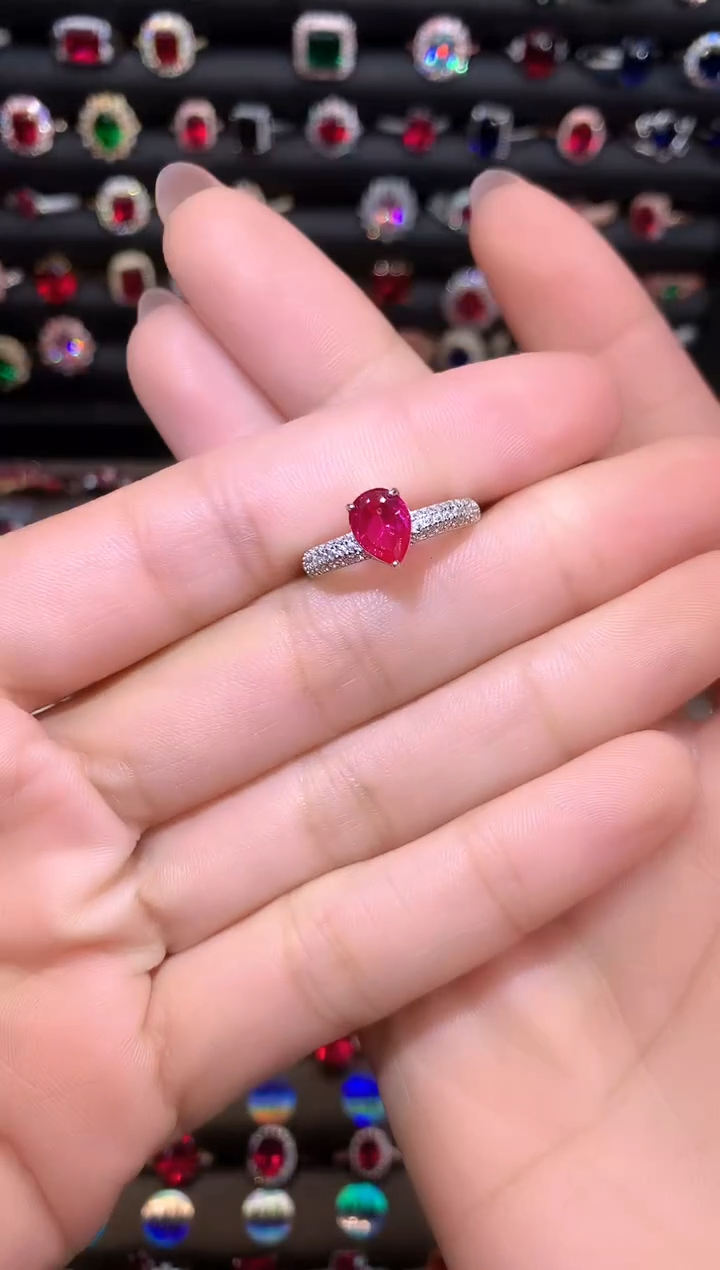【闪购商品】红宝石戒指银S925镶嵌1