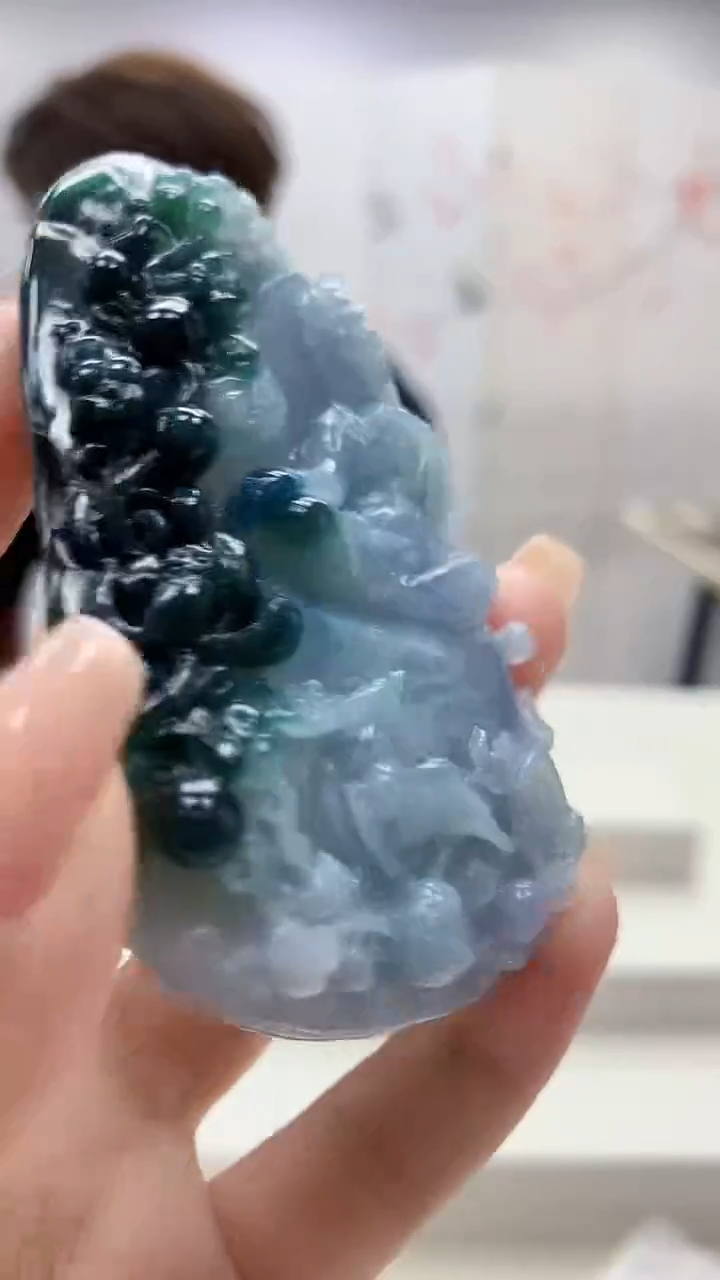 定制翡翠未镶嵌柠**.5159xx-毛货挂件69