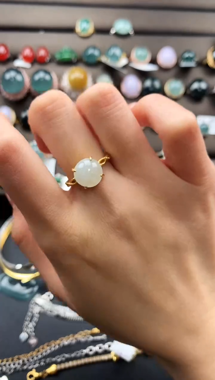 【闪购商品】翡翠戒指银S925镶嵌5353453