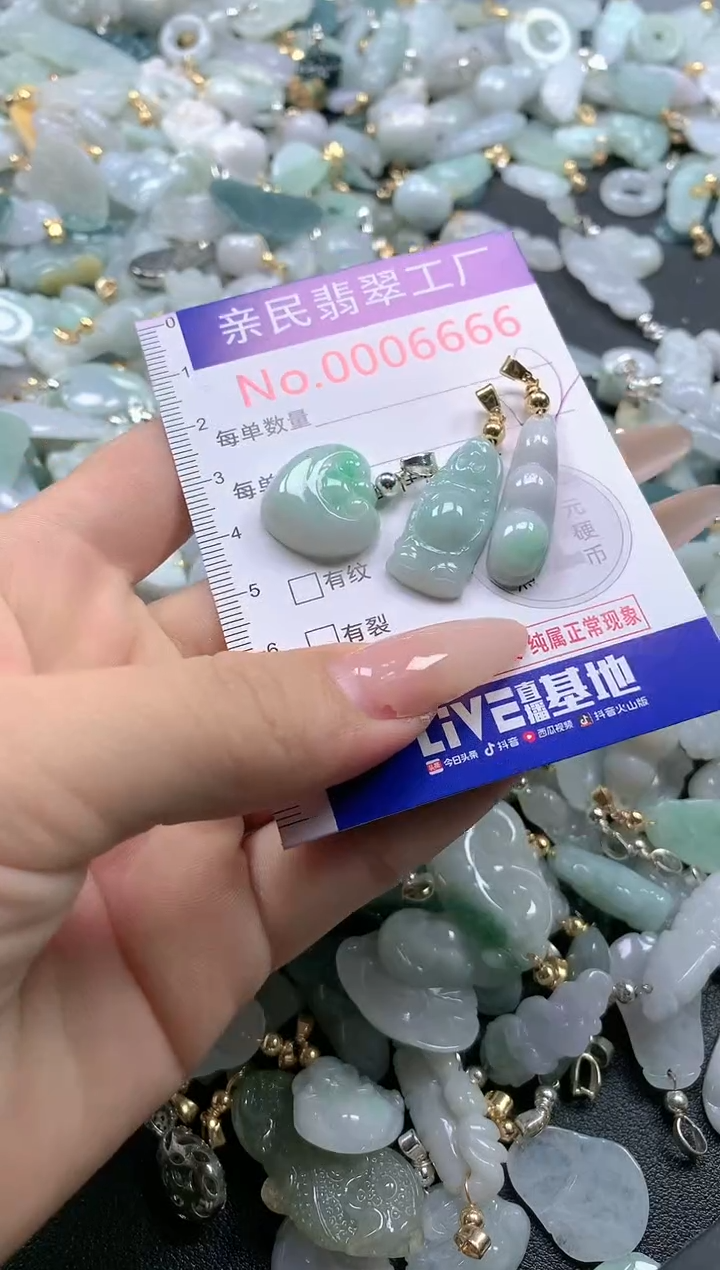 【闪购商品】翡翠吊坠(不含链)未镶嵌6666