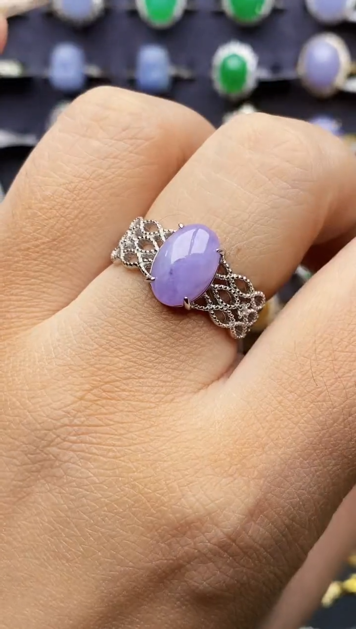 银S925镶嵌戒指翡翠1375