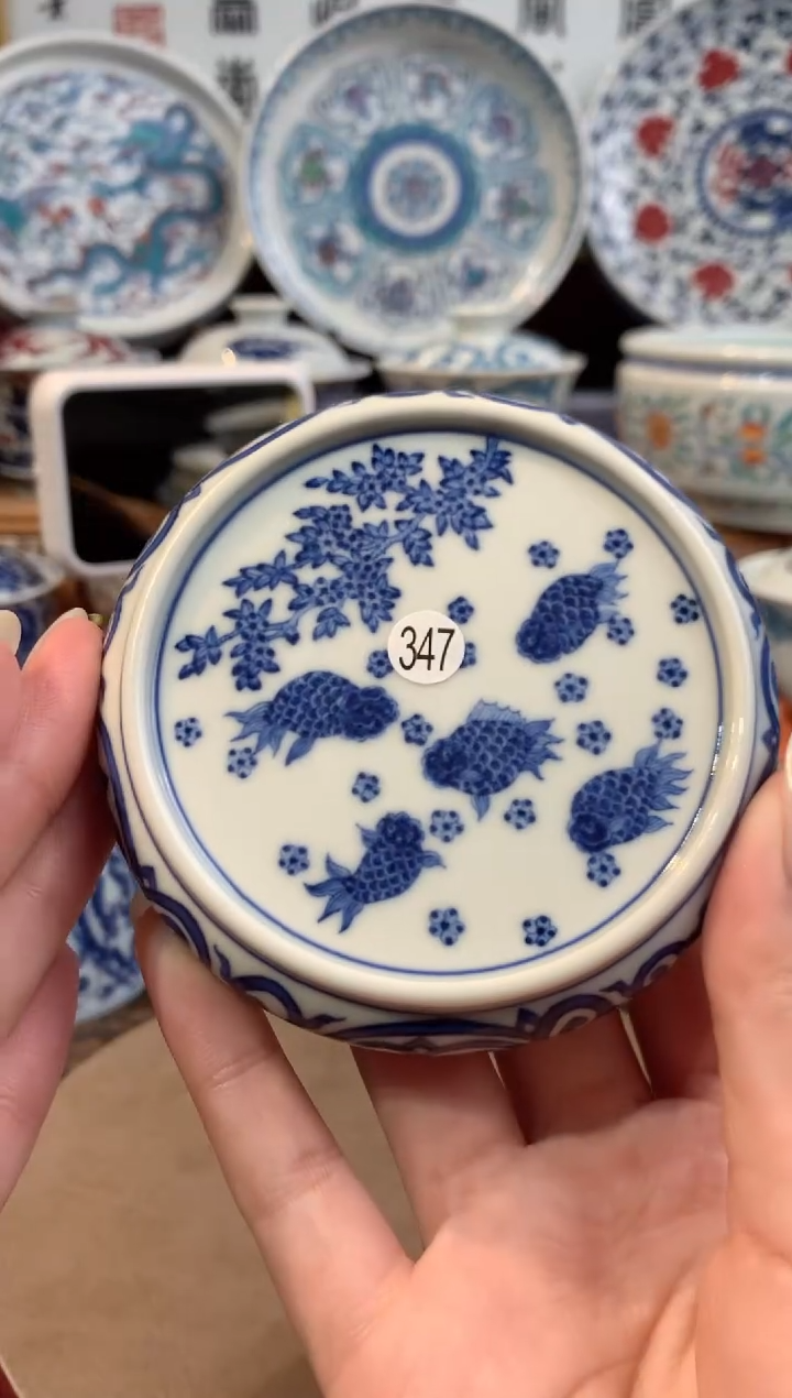 最***来347青花盖置qd323