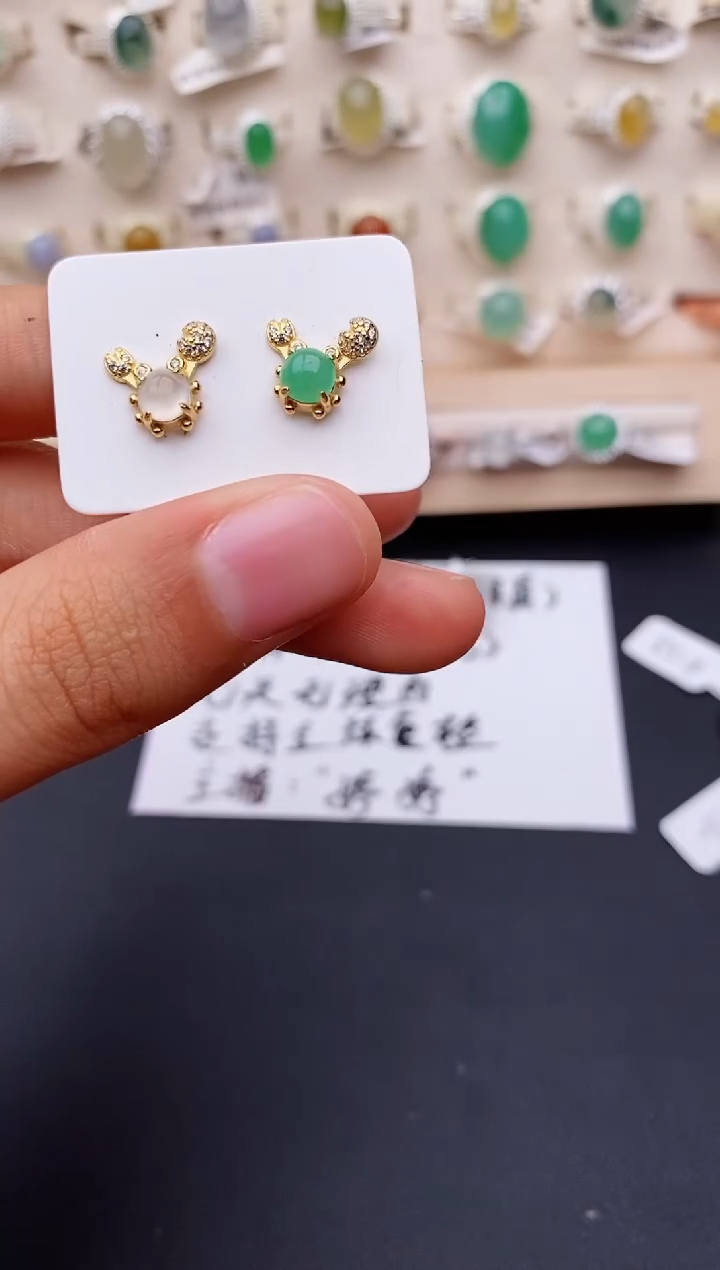 【闪购商品】翡翠戒指银S925镶嵌缅甸翡翠