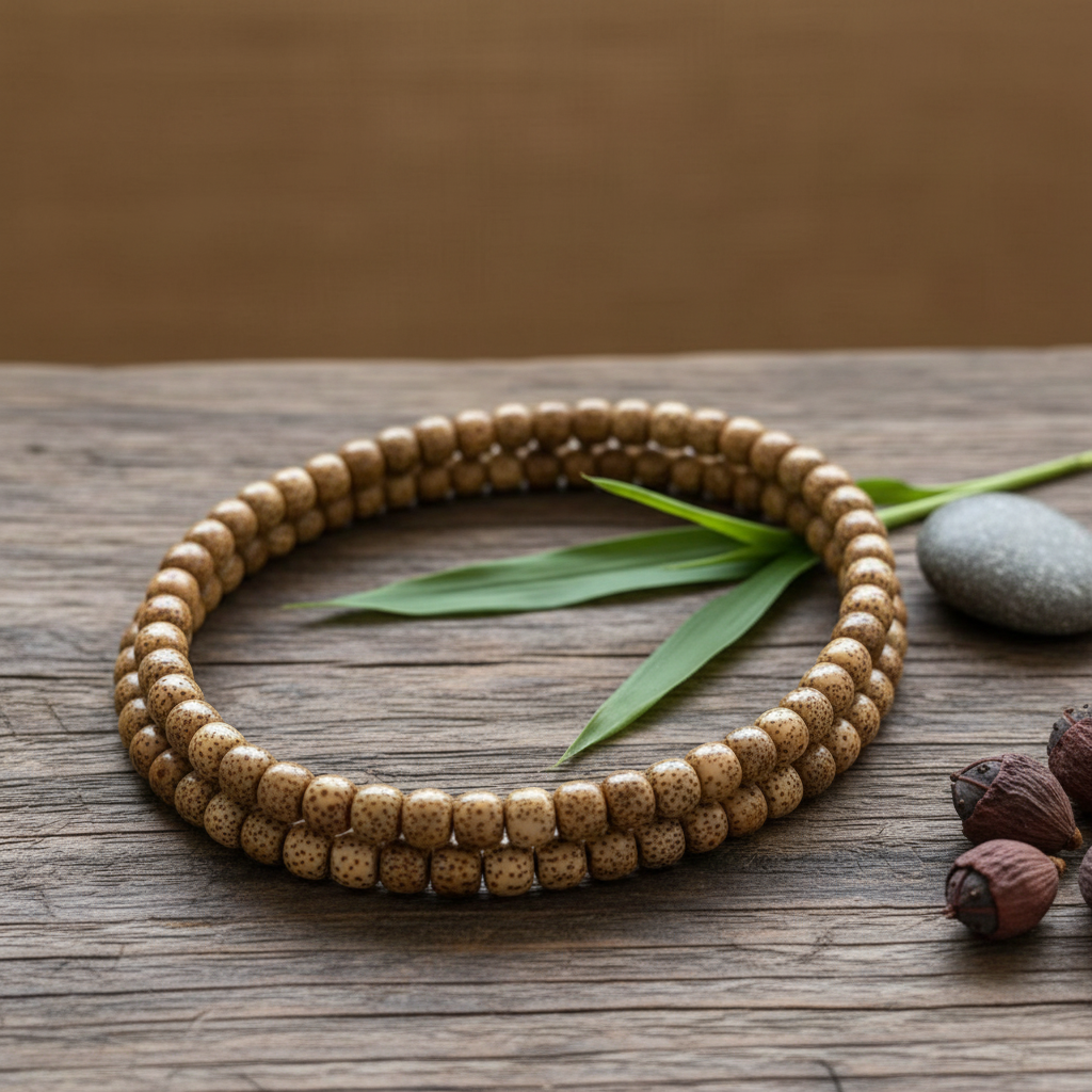 8×6原生态海南料陈籽虎皮星月菩提脖挂108颗