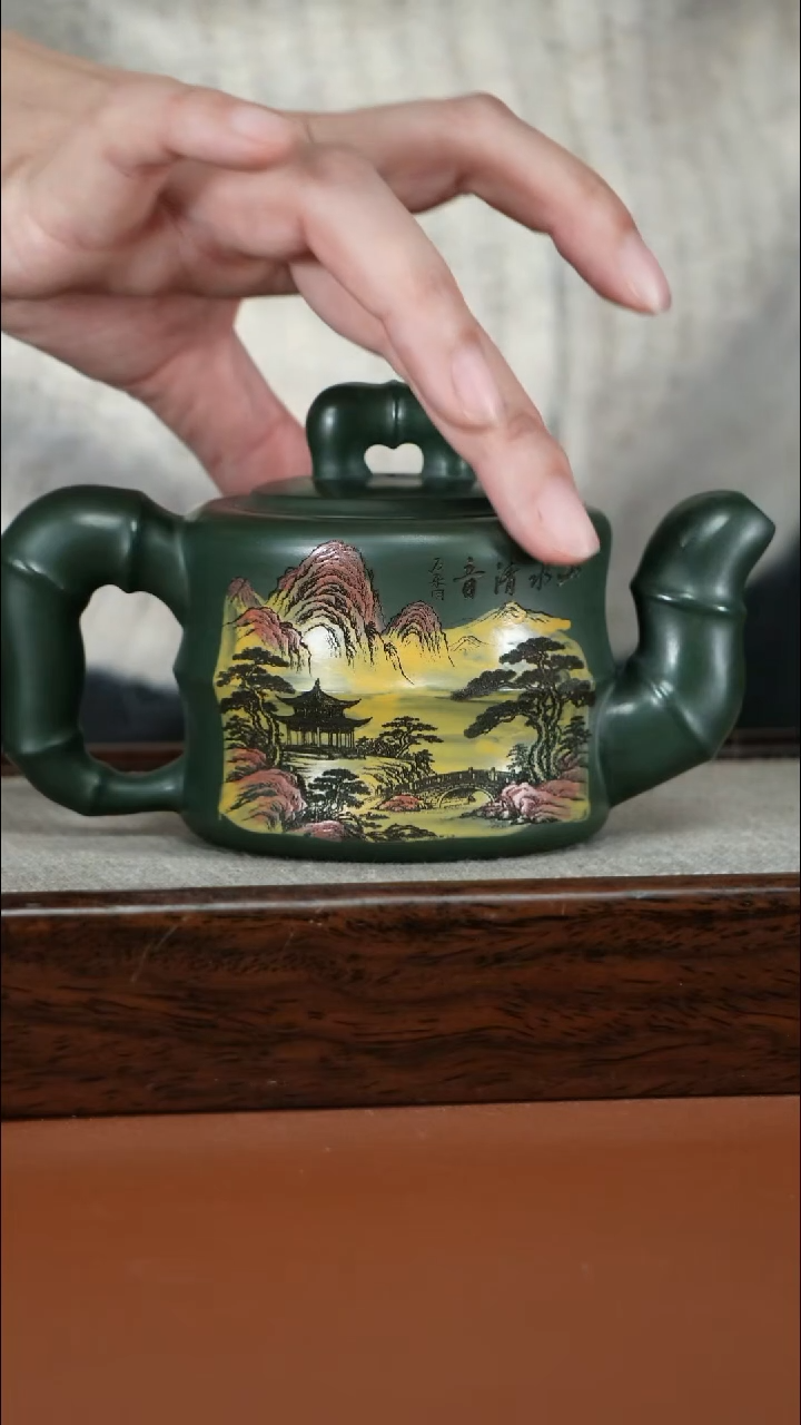 绿泥山水清音彩绘道洪200CC