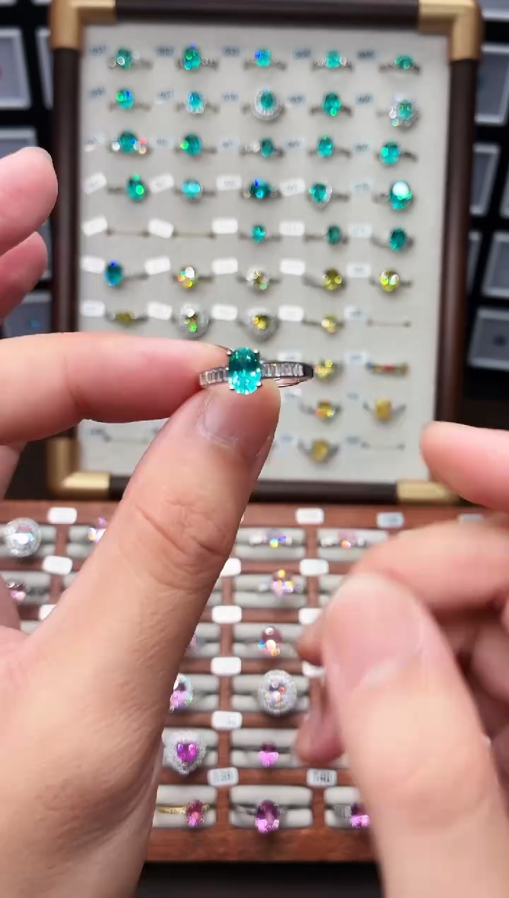 银S925镶嵌戒指碧玺1888