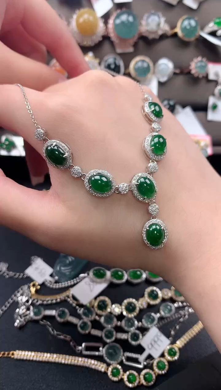 【闪购商品】翡翠戒指银S925镶嵌52141