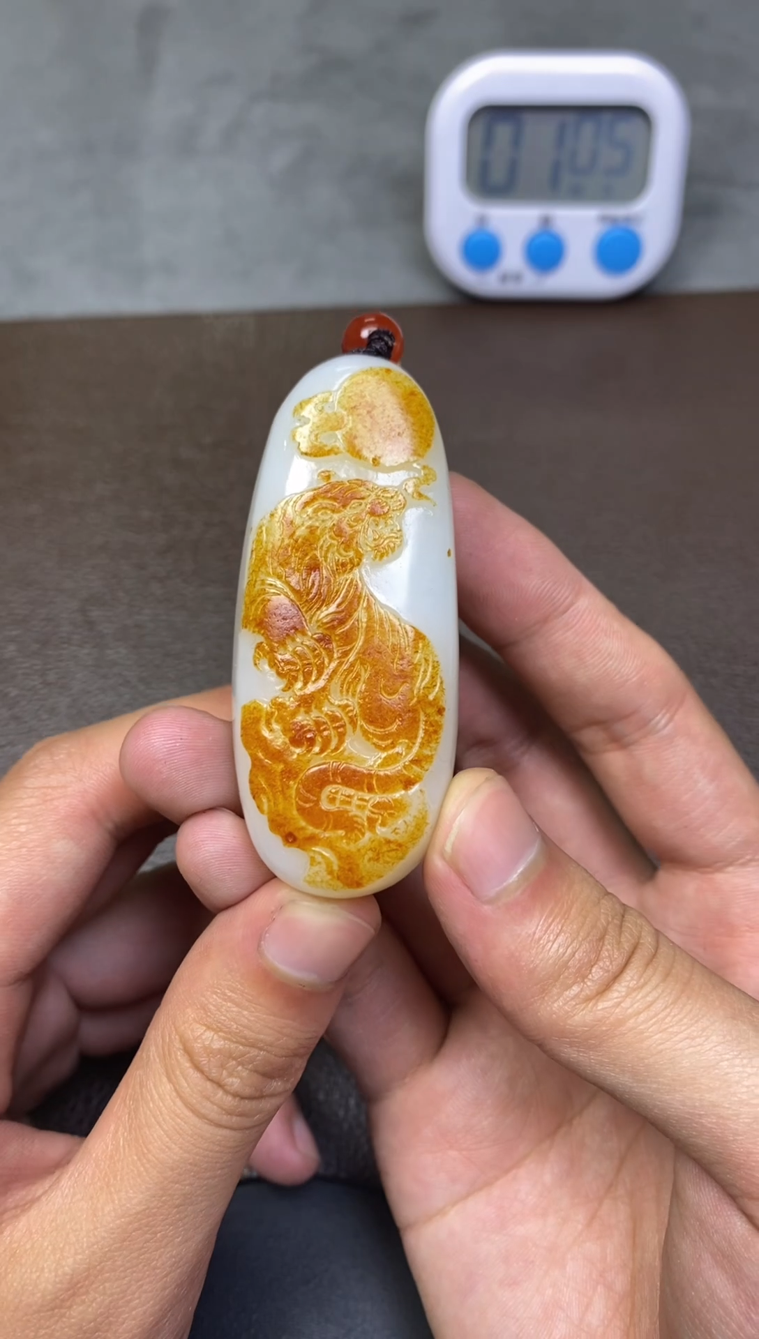 和田玉未镶嵌挂件和田玉老虎