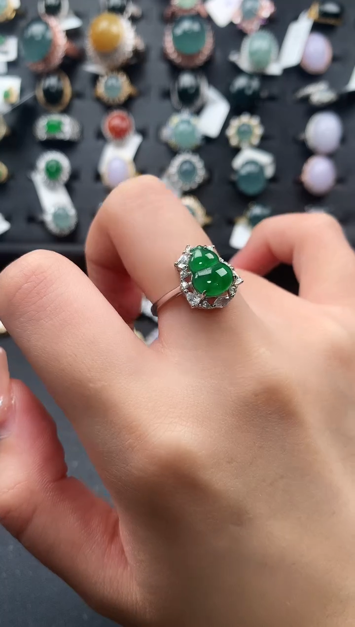 【闪购商品】翡翠戒指银S925镶嵌51241241