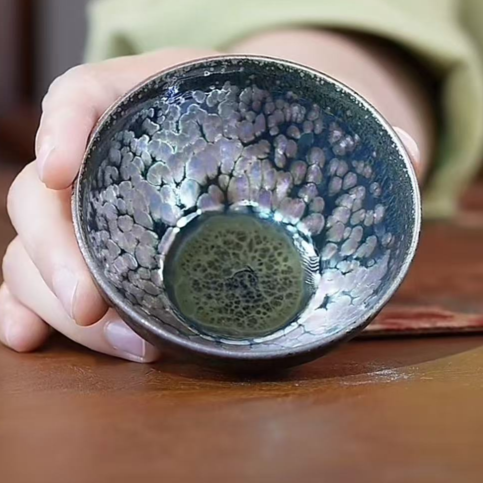 【彩金薄胎建盏】建盏主人杯