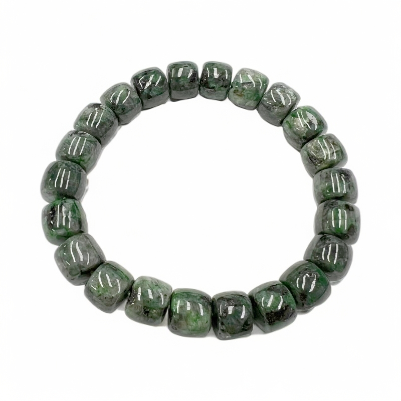 a733猫  眼 绿帘直切单圈10mm手串百搭